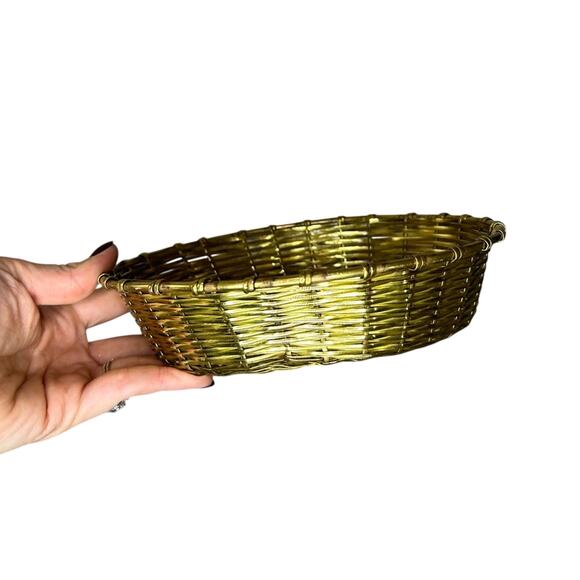 Vintage- India- Brass Woven regency- decor - golden- retro - Picture 9 of 10